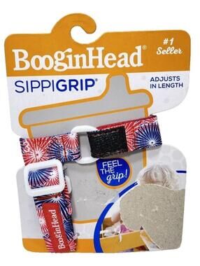 Booginhead Sippi Grip Strap Adjustable Length Sippy Cup Holder Baby NEW